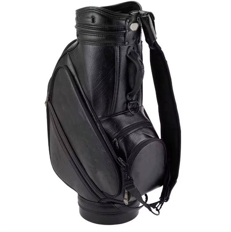 black leather golf bags