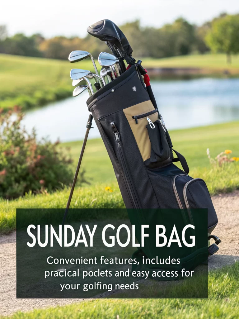 Sunday Golf Bag,Convenient Features,Includes practical pockets and easy access for all your golfing needs