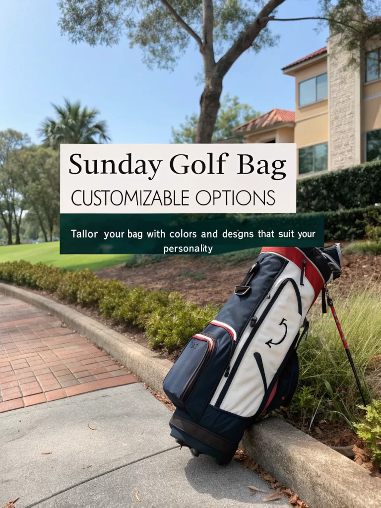 Sunday Golf Bag,Customizable Options,Tailor your bag with colors and designs that suit your personality