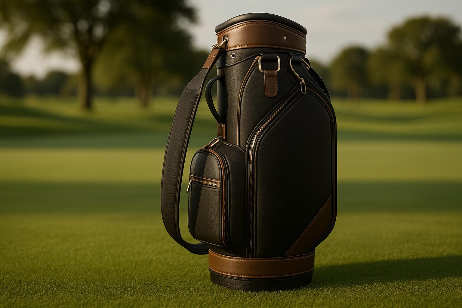 What are the typical product specifications and quality standards for durable, high-end promotional golf bags designed for a corporate audience?