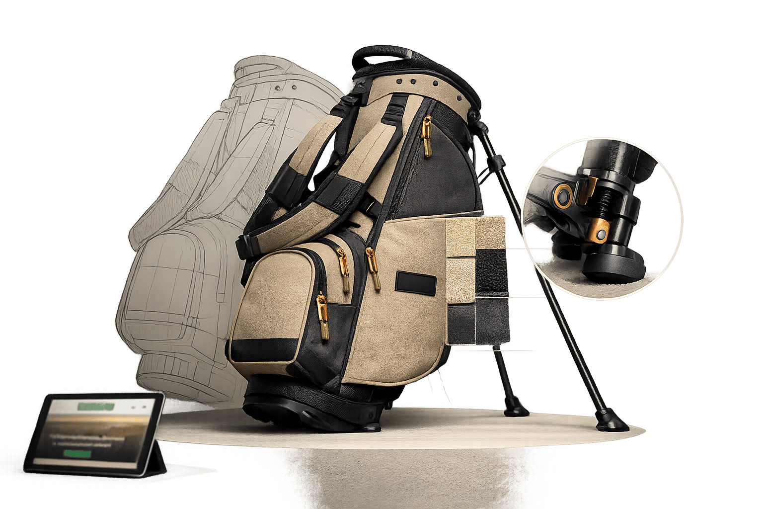 Custom Golf Stand Bags for Kickstarter Launch