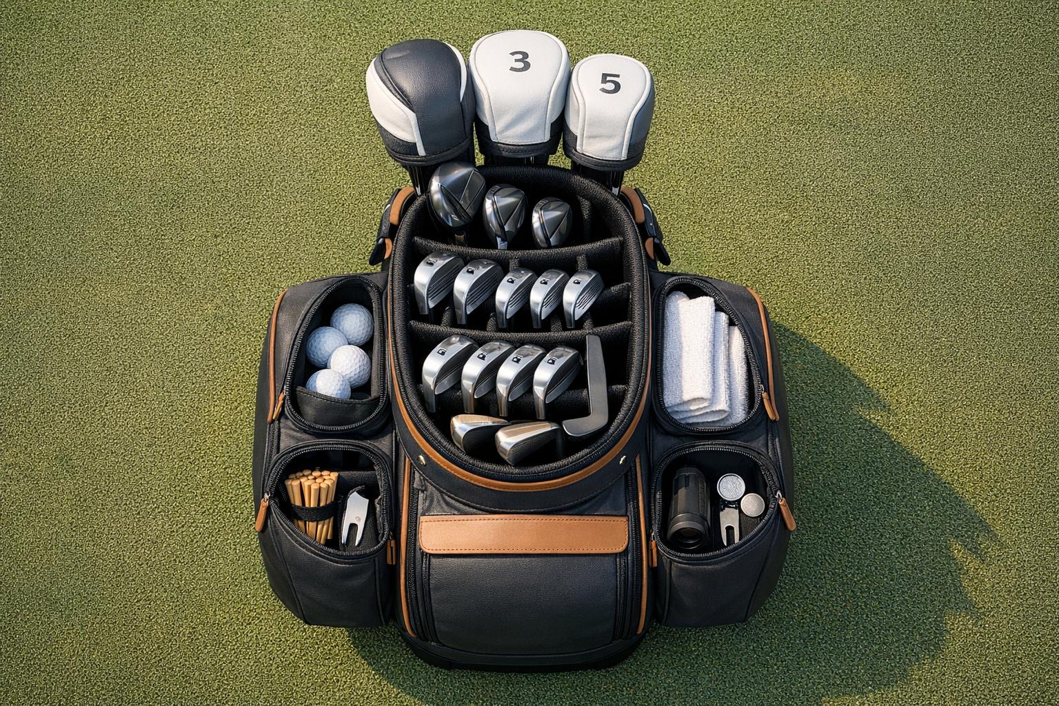 How to Arrange Golf Bag for Pre-Round Setup