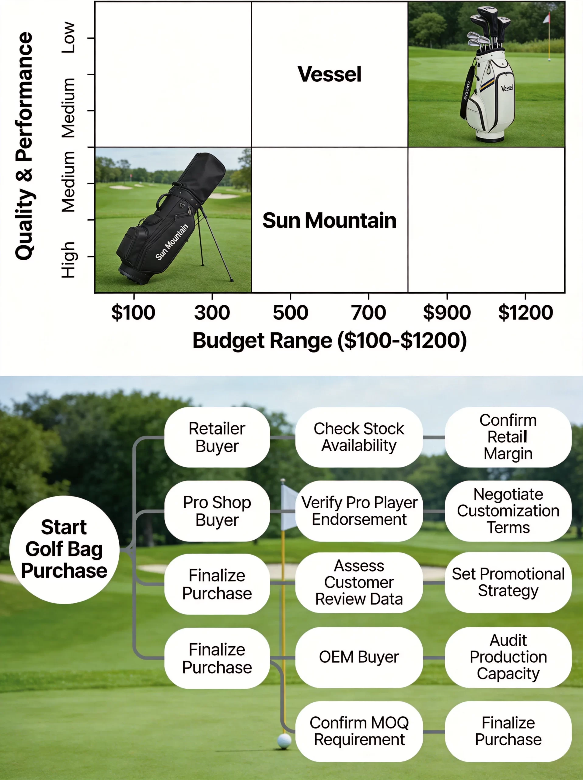 Golf bag buyer decision matrix