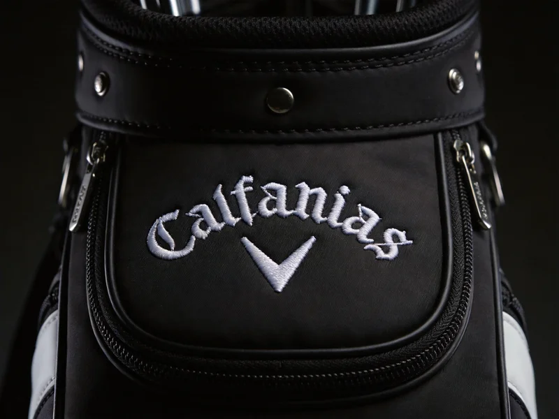 Premium Golf Bag Logo Embroidery Custom Branding Detail