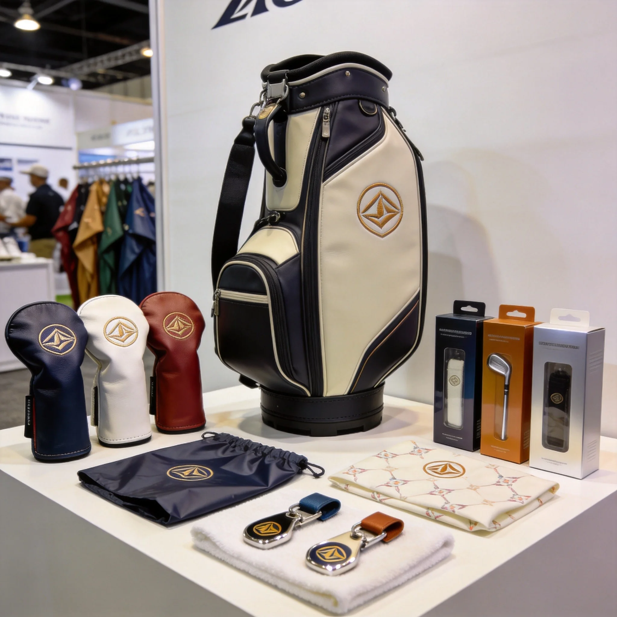Custom golf bag divider system with individual club slots made from premium nylon