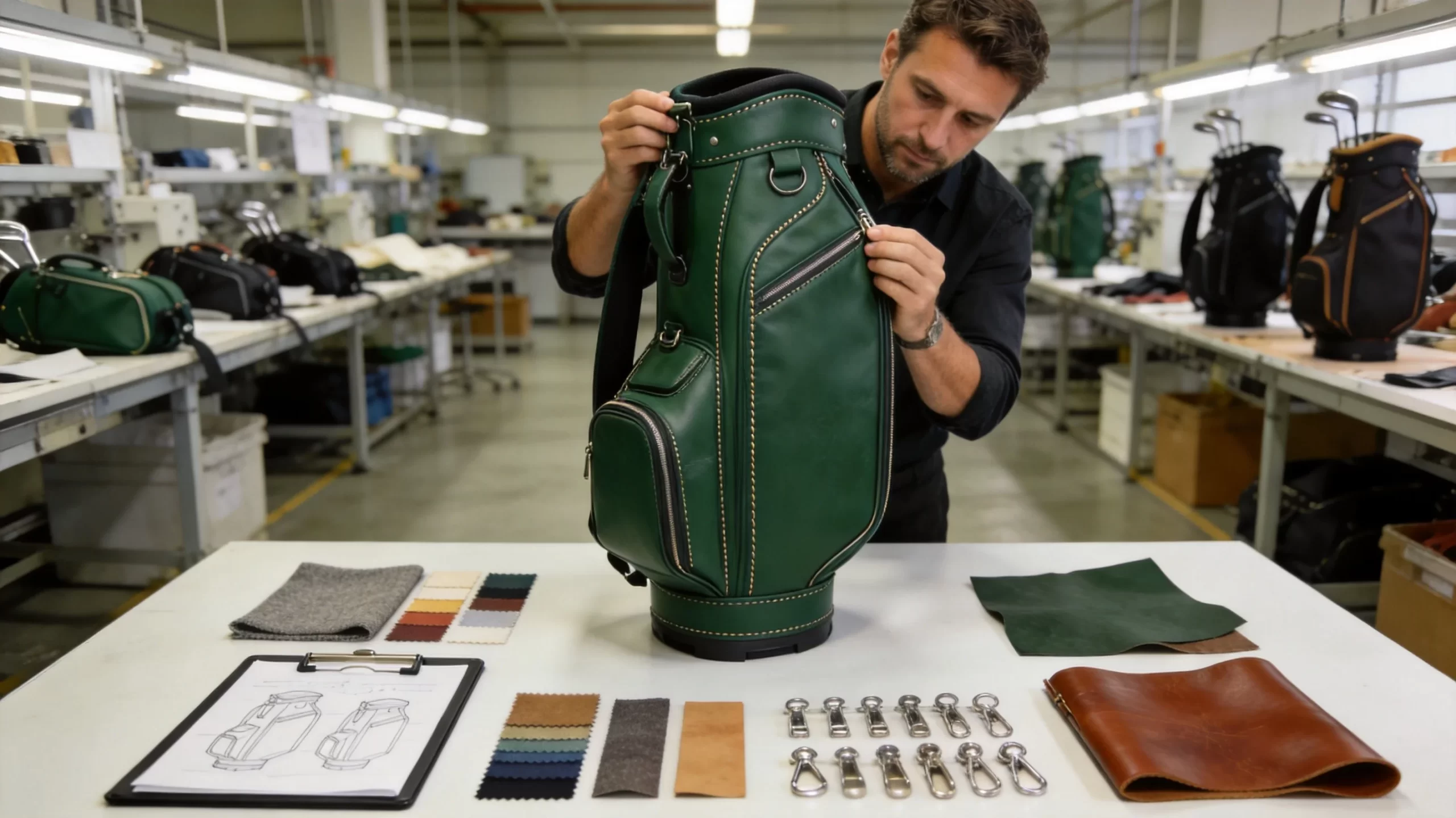 Golf bag OEM manufacturing process from design to finished product