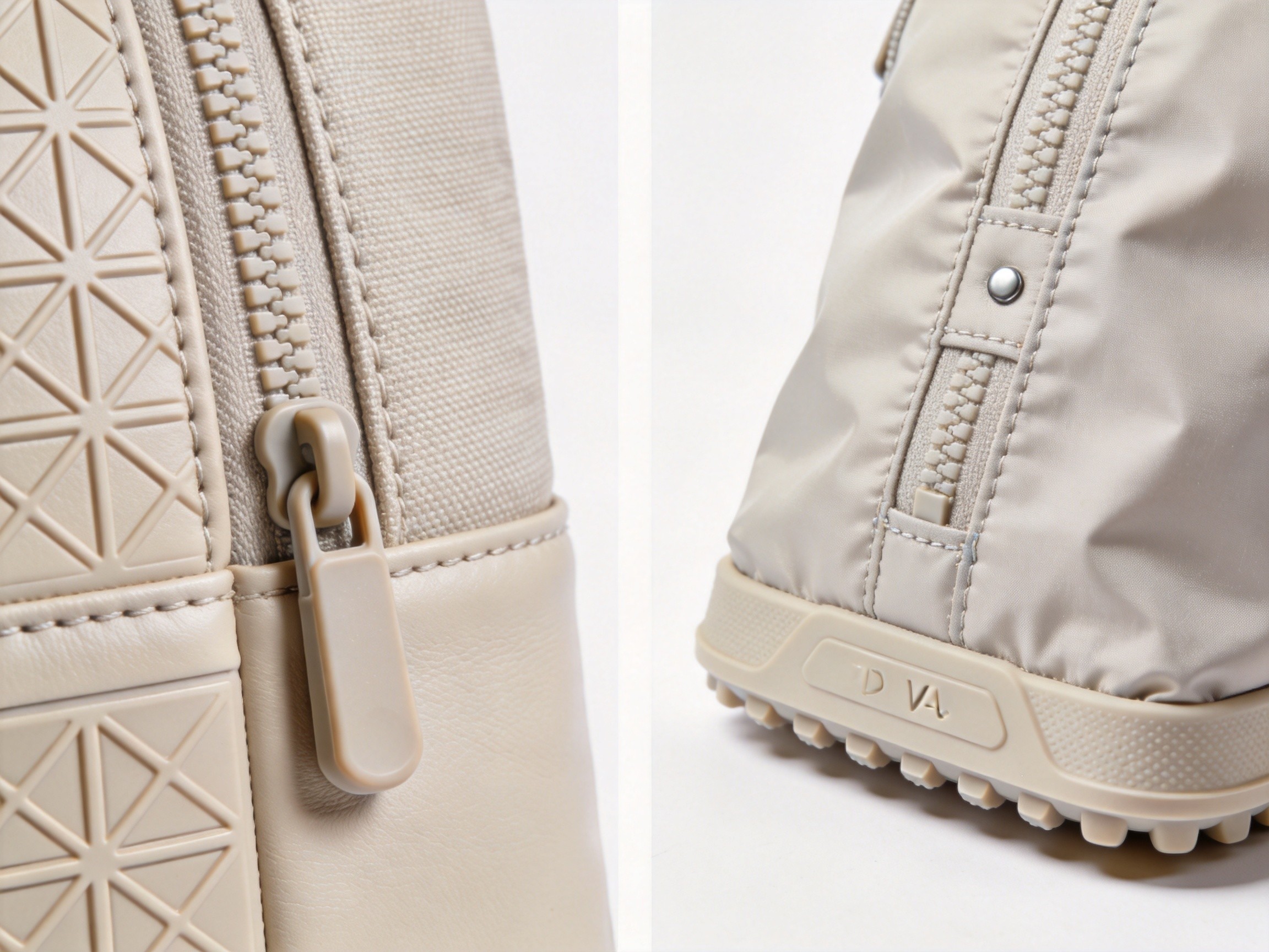 OGIO vs Sun Mountain material construction comparison - TPE coating versus DWR nylon with bar-tacked stress points