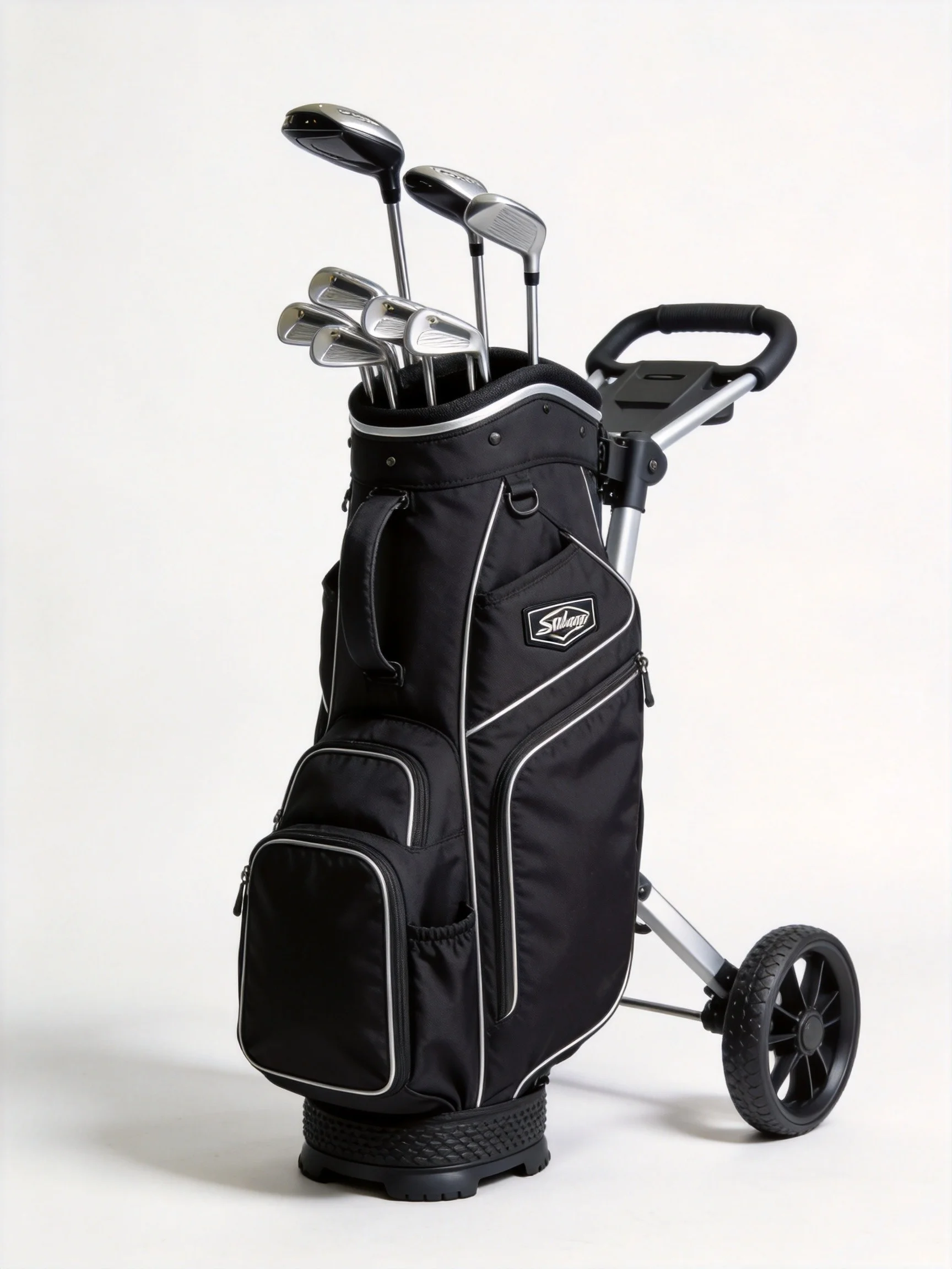 Standard golf cart bag with clean functional design