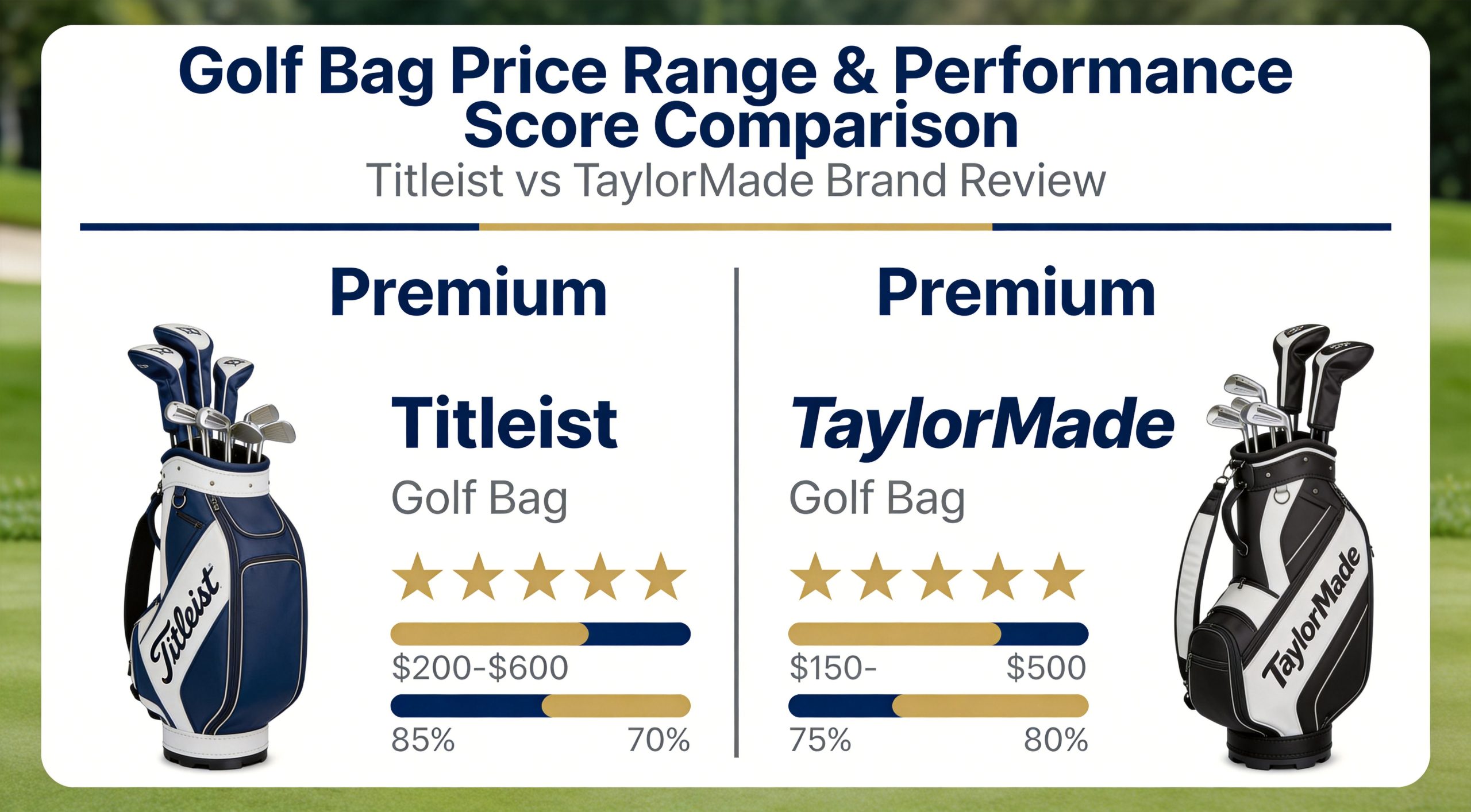 Titleist vs TaylorMade price performance comparison chart