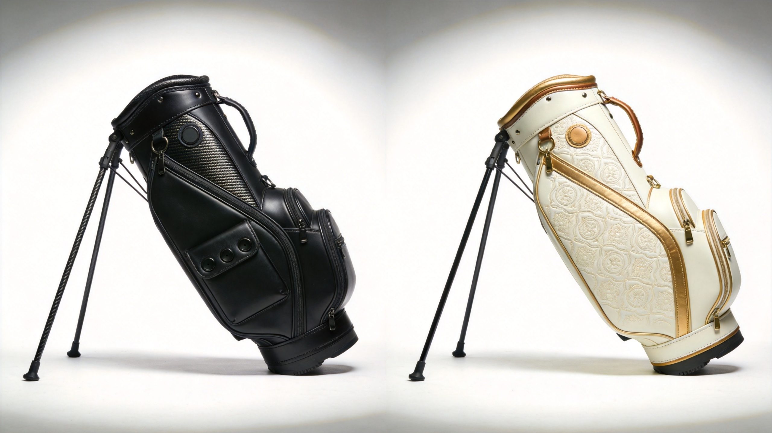 Vessel vs Honma luxury golf bags side-by-side comparison